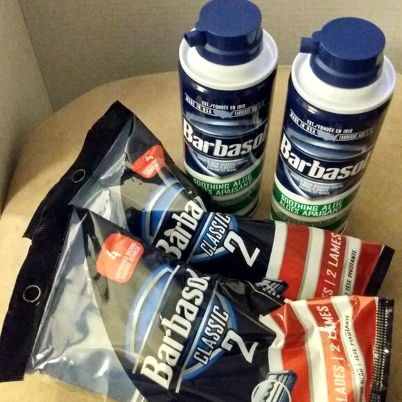 BARBASOL THICK RICH SOOTHING ALOE SR 2-CANISTER  SHAVING CREAM - Picture 1 of 8